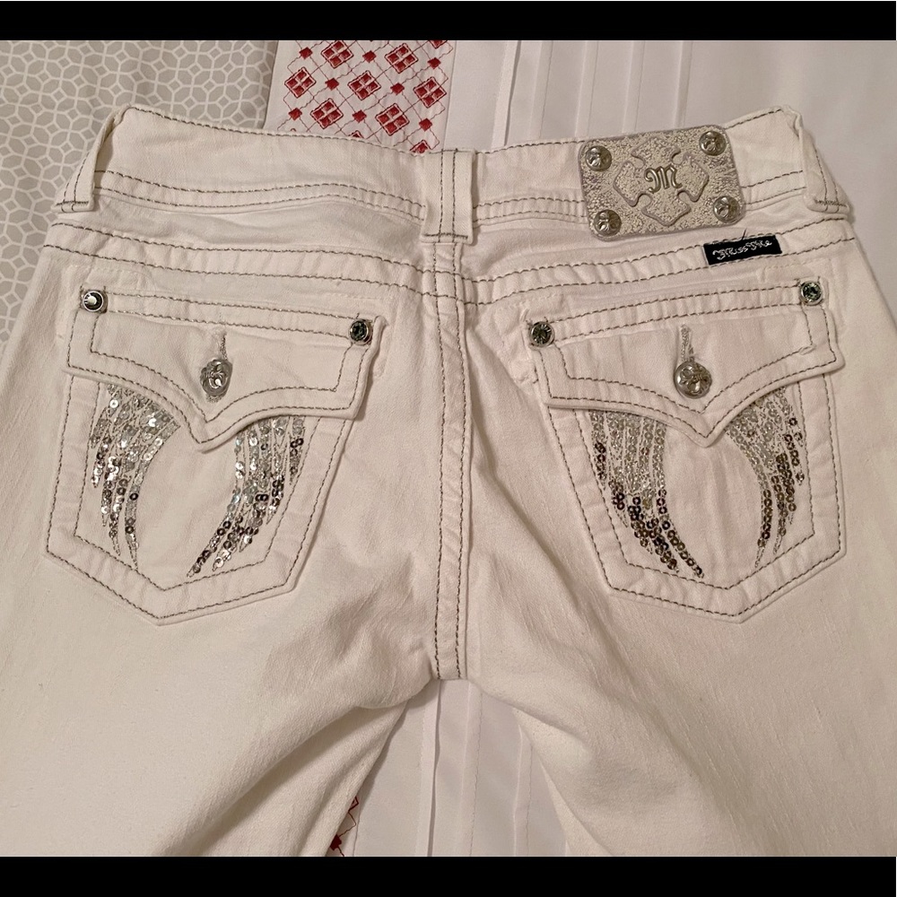 White bootcut jeans